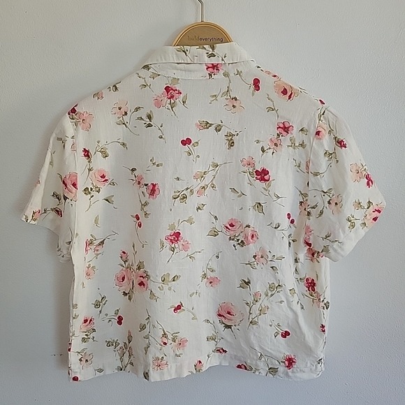 Cut Loose Dress Top Small Floral Linen Boho Coastal Cottagecore Feminine Summer - Picture 2 of 12